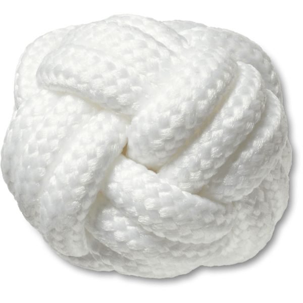 White Knotted Puff