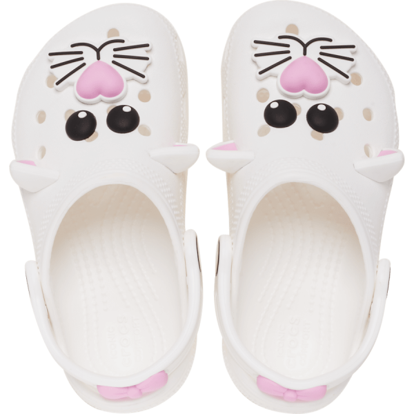 Toddlers Classic I AM White Cat Clog - Image 3