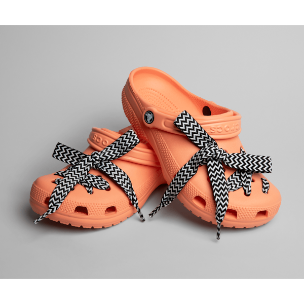 Zigzag Flat Laces 2 Pack Blk/Whi - Image 3